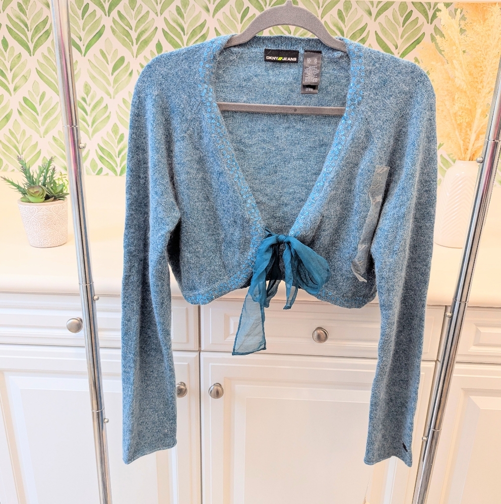 Nordstrom Blue Tie-Front Sweater